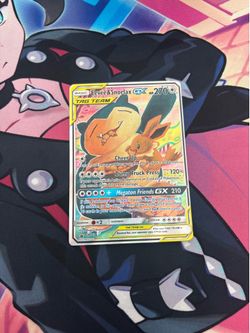 Eevee & Snorlax GX MP SM169 Sun & Moon Pokemon TCG Holo