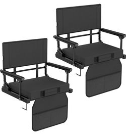 2 each Stadium Folding Seats in Black