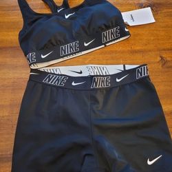 Women's Nike Sports Bra & Biker Short Combo 