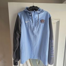 VILLANOVA Nike Light Blue and Grey Hooded Windbreaker