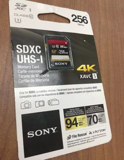 Sony 256GB High-Speed UHS-I SDXC U3 Memory Card SFG2UX2/TG SD Card