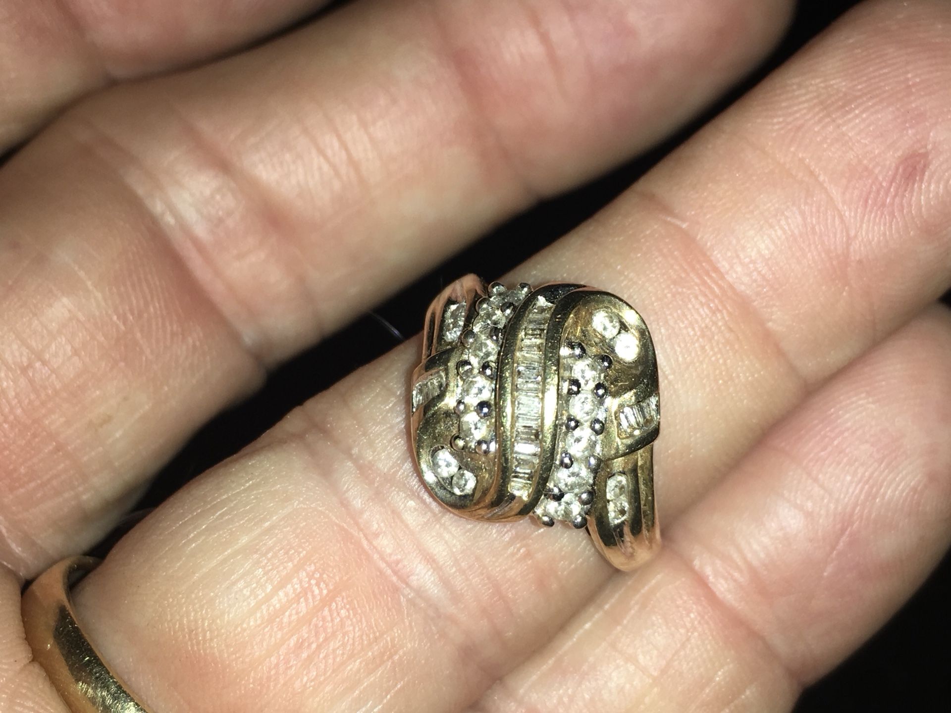 Diamond Ring, 10 Carat Gold