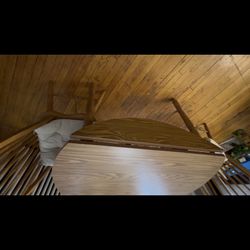 Table With Three Chairs Wooden 