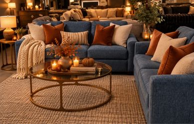 Blue sofa - Living room set