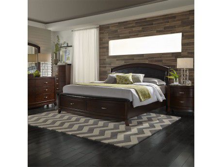 Avalon Queen Storage Bed With Dresser And Nightstand