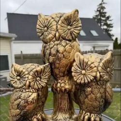 Owl, Family Statue
