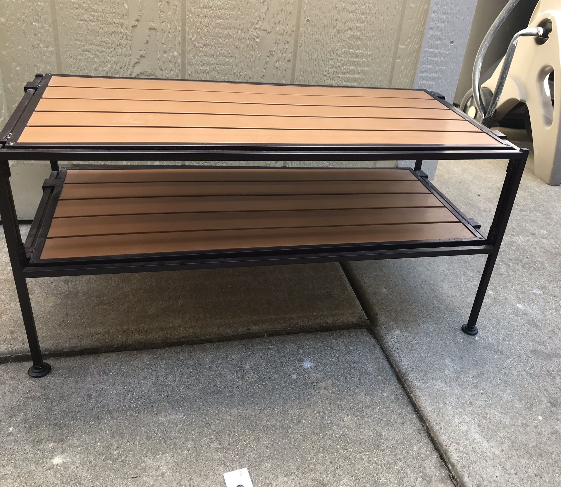 Sturdy Modern Looking 2 tiers Serville Metal Shoe Rack