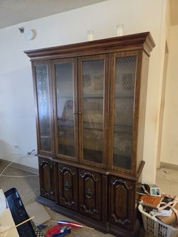 Table and China cabinet