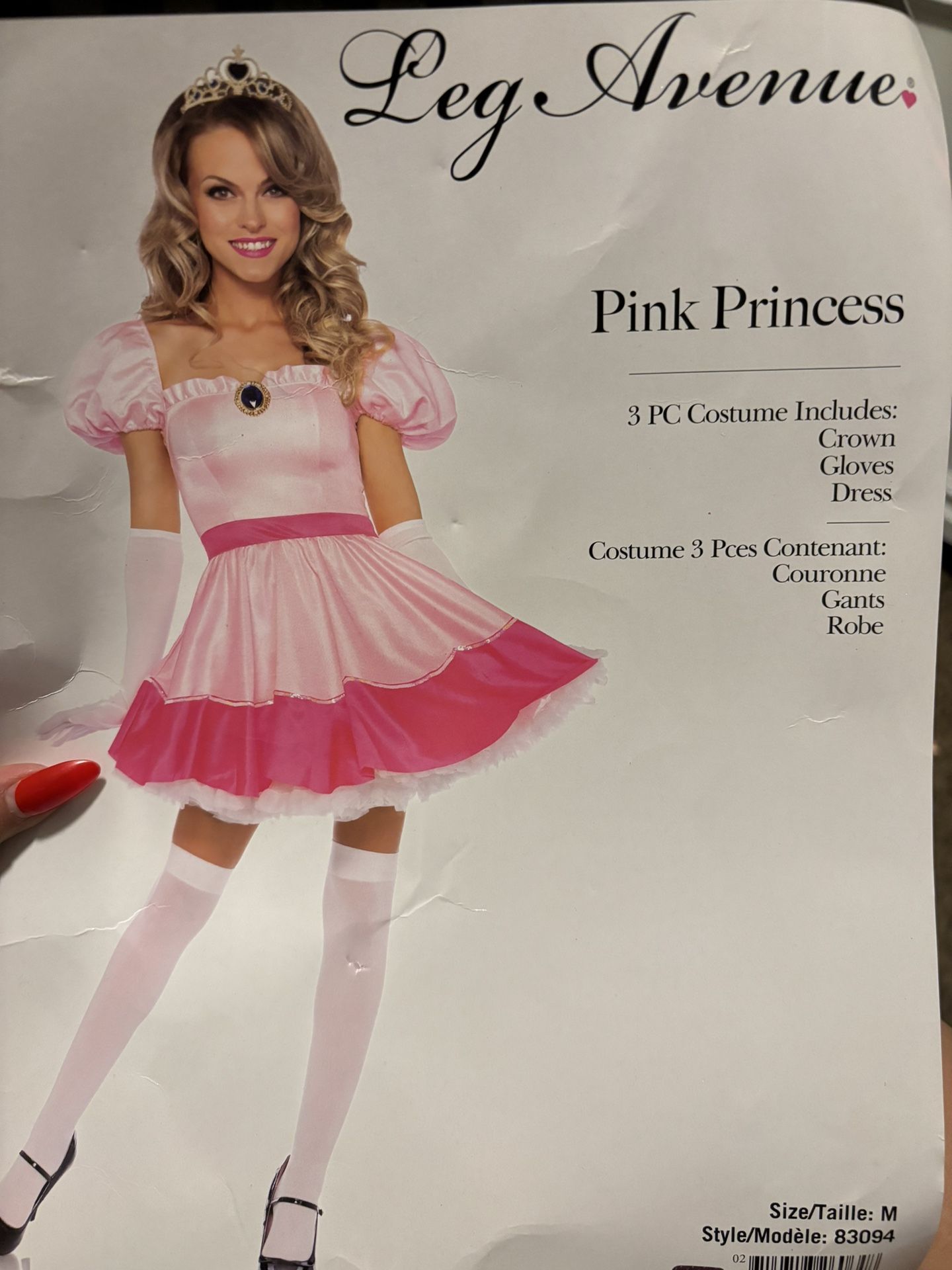 LEG AVENUE SIZE M PINK PRINCESS/USED AS PRINCESS PEACH