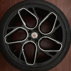 RIMS AND TIRES STAGGERED 20" 5X114.3 AND 5X112