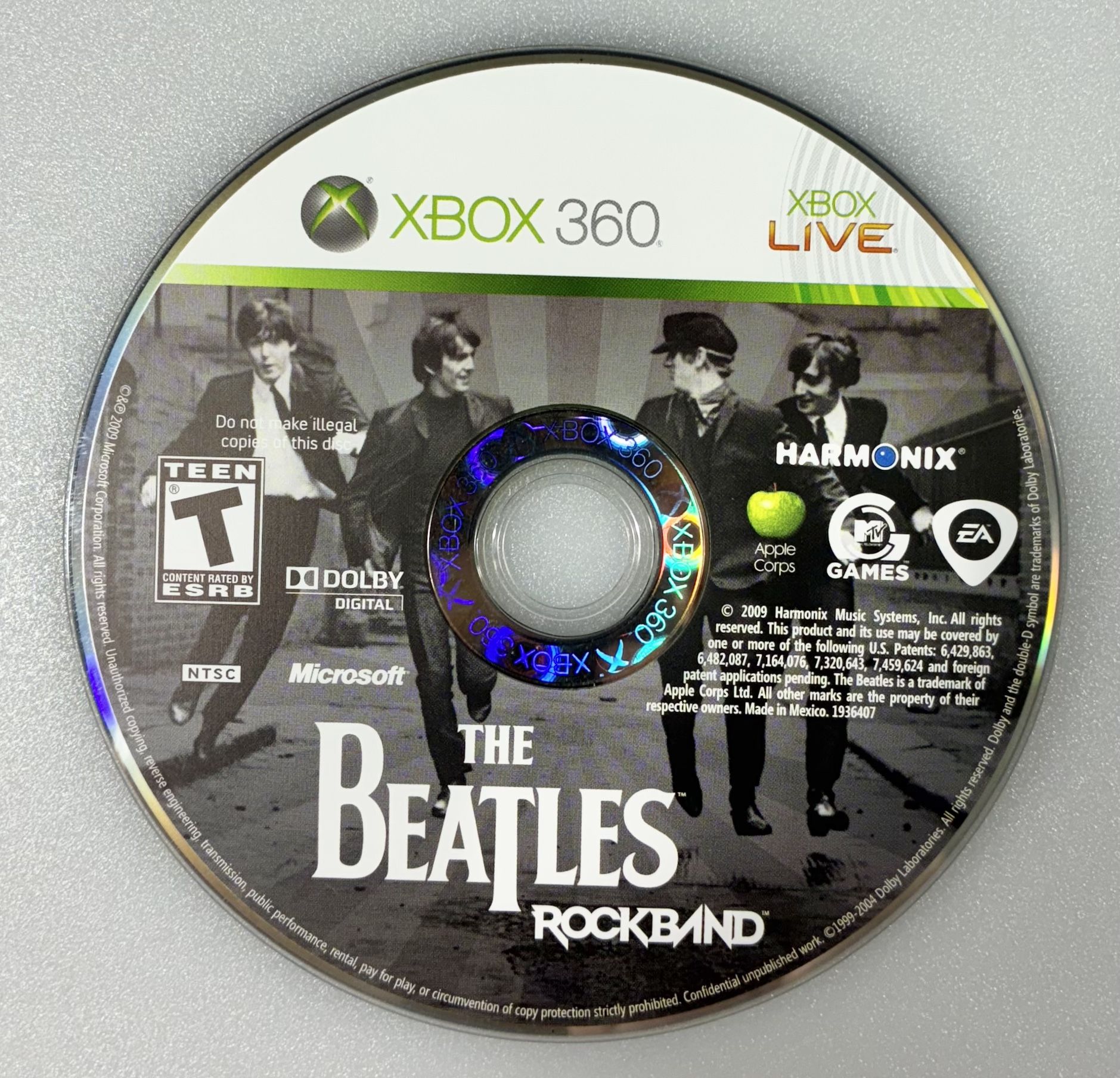The Beatles: Rock Band 2009 Harmonix MTV Games Microsoft Xbox 360 Disc Only