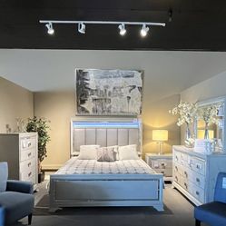 Grey Queen 4PC Bedroom set