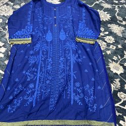 New 3 Piece Laxauary Lawn Salwarkameez Pakistani Dress Xl