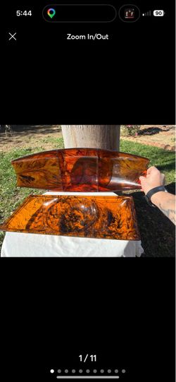 Vintage acrylic, Mid century Tortoise Shell, Lucite Divided Bowl and Snack Boat