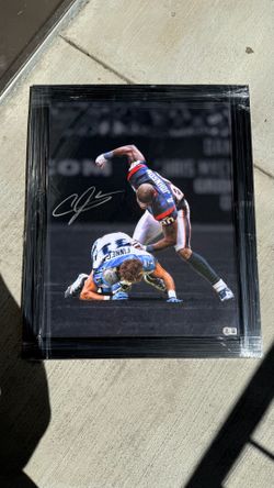 Andre Johnson Autographed Poster Beckett Witness Authenticated