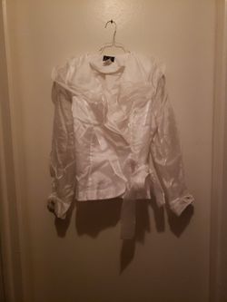 beautiful white blouse with gold buttons size 1X, almost new worn only once for a church activity.