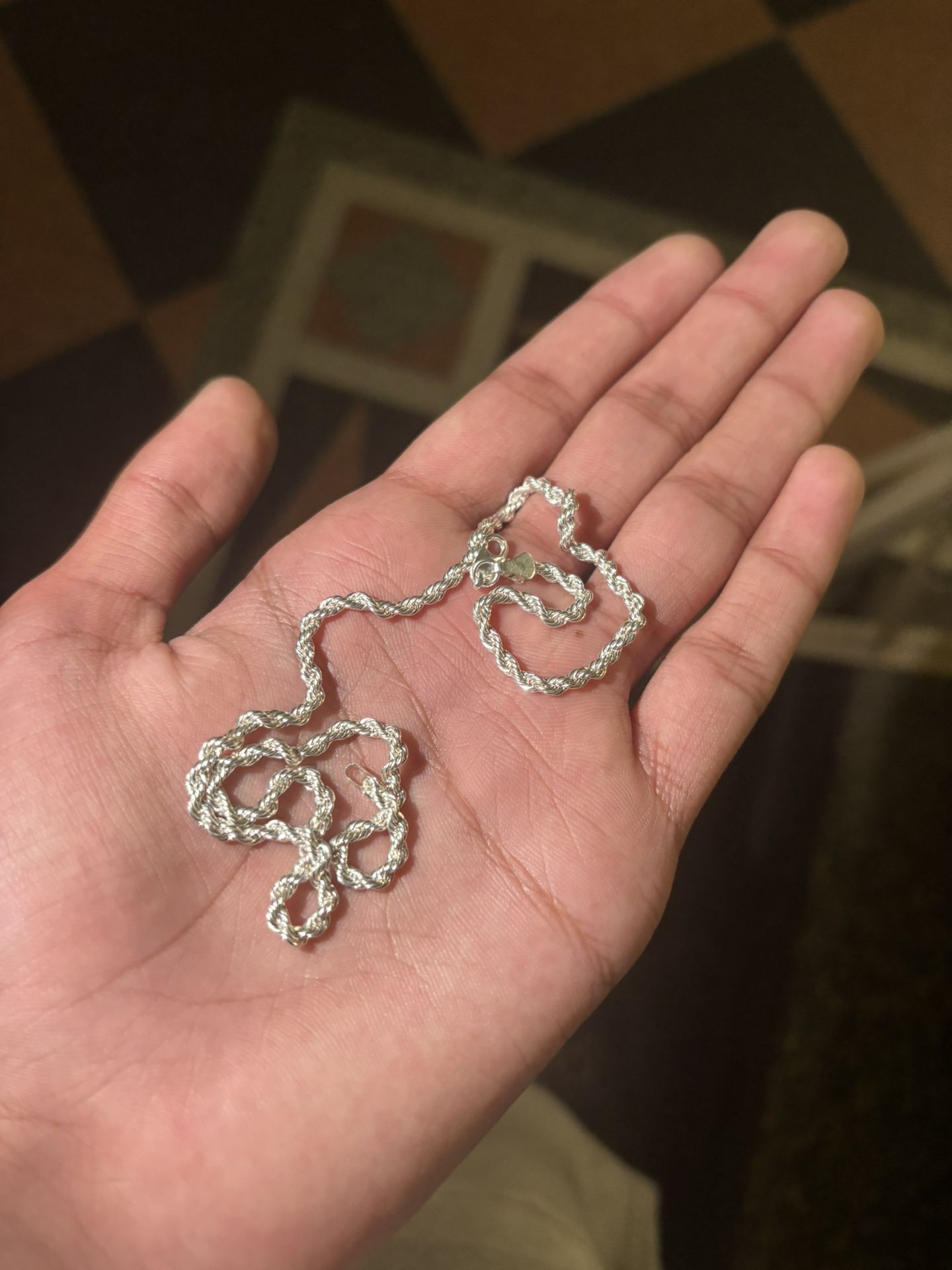 925 Sterling Silver 3mm 16 inch Rope Chain
