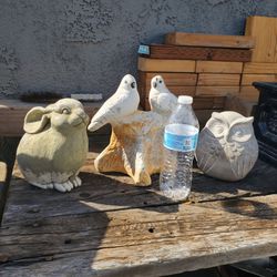Concrete Garden Statues Set of 3