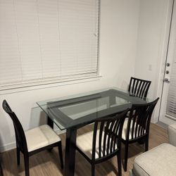 Glass Top Dining Table