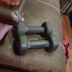 RBX Weights Dumbbells Set-Neoprene Arm Weights, Hex Shaped, 5 lbs/2.27kg, Black