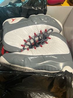 Air Jordan 9 Retro - White/Fire Red/Cool grey