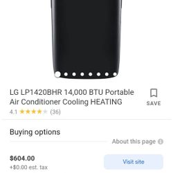 LG 14,000 BTU Portable AC