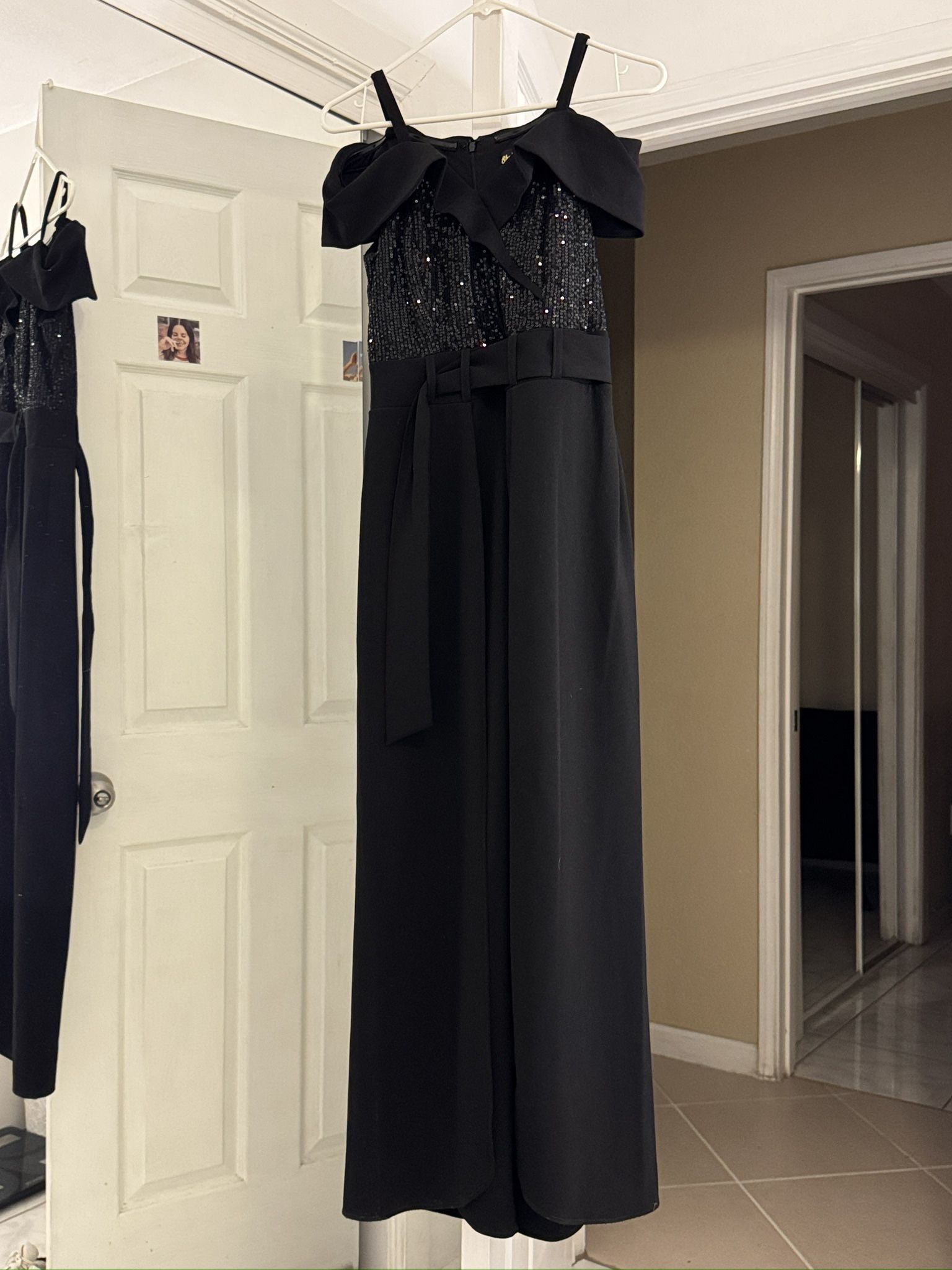 Black Romper With Slits Size 6