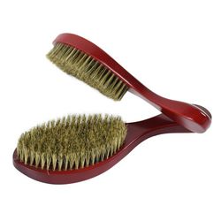 360 Wave Hair Brush Soft , Medium ,Red and Brown Bristles