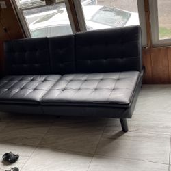  Black Leather Couch 