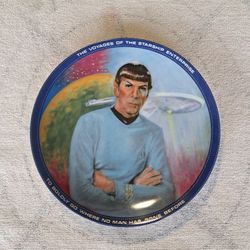 8 1/2" Wide Star Trek Mr Spock Collectable Plate From The Hamilton Collection (1983)
