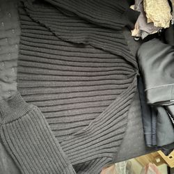 Short Cardigan Black Sweater Size 1x