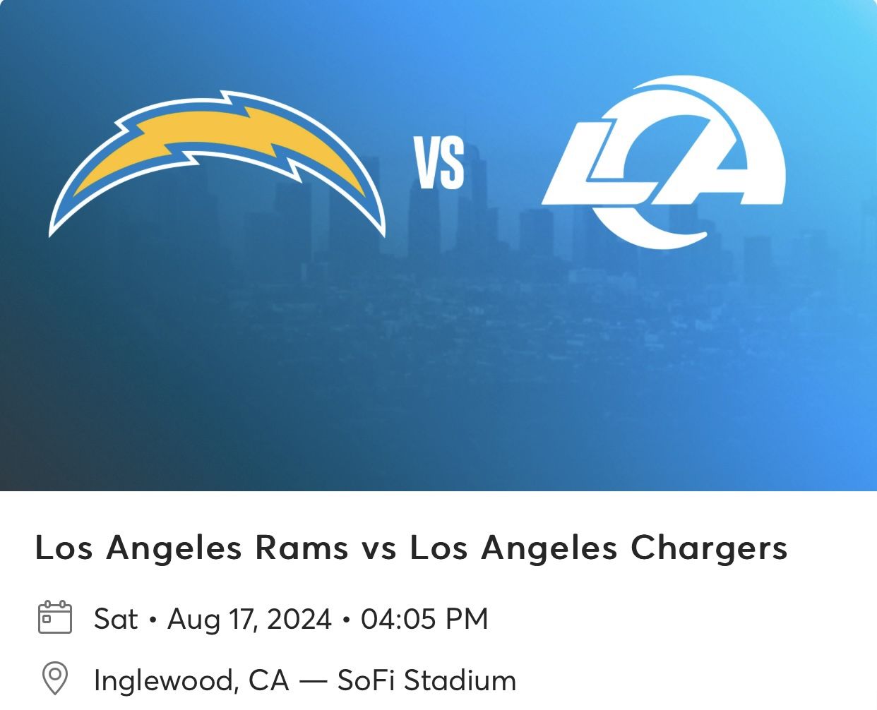 LA Rams vs LA Chargers
