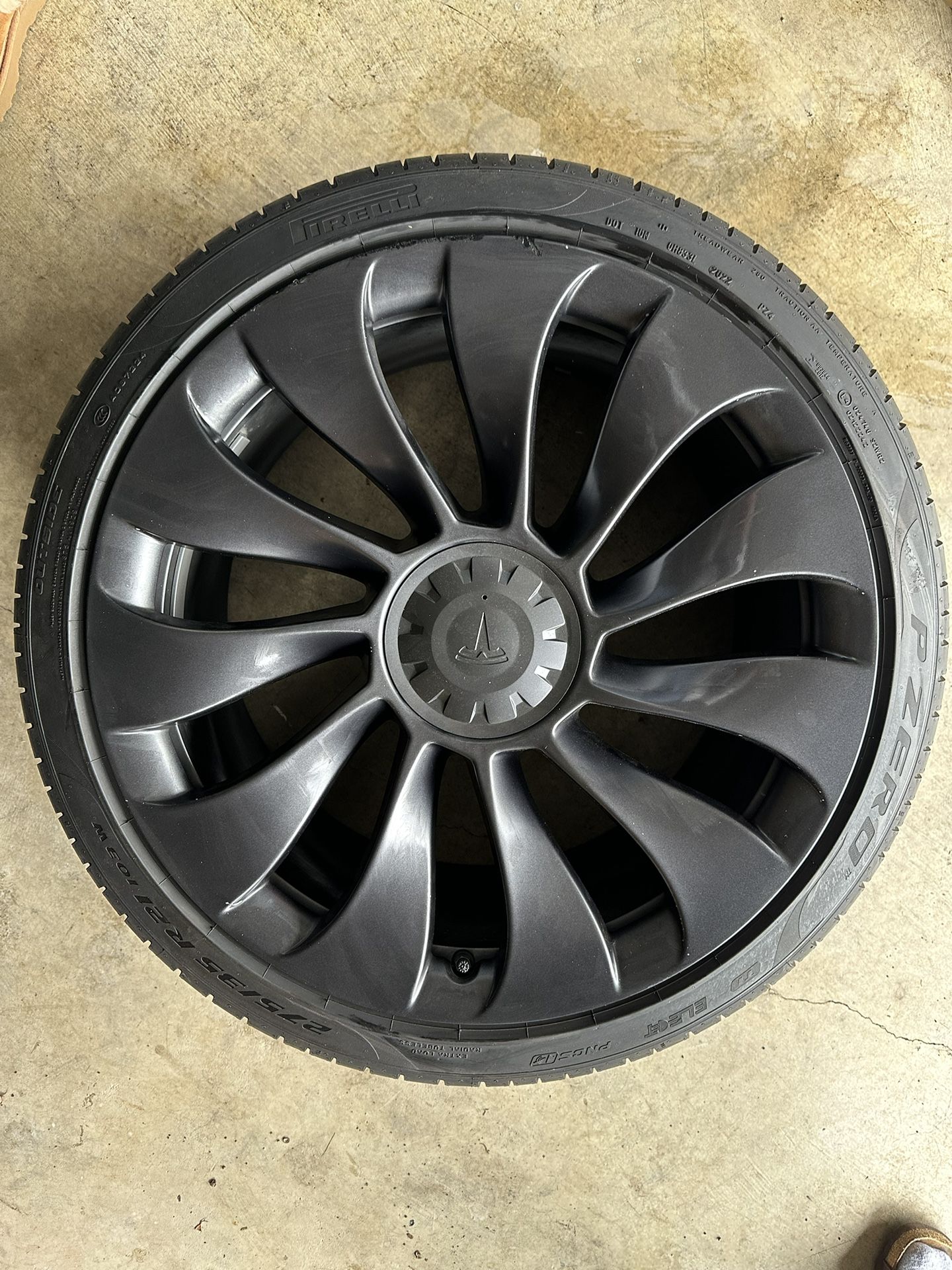 21" x 10.5” Tesla Model Y uberturbine OEM factory Rear Wheel And Tire Performance