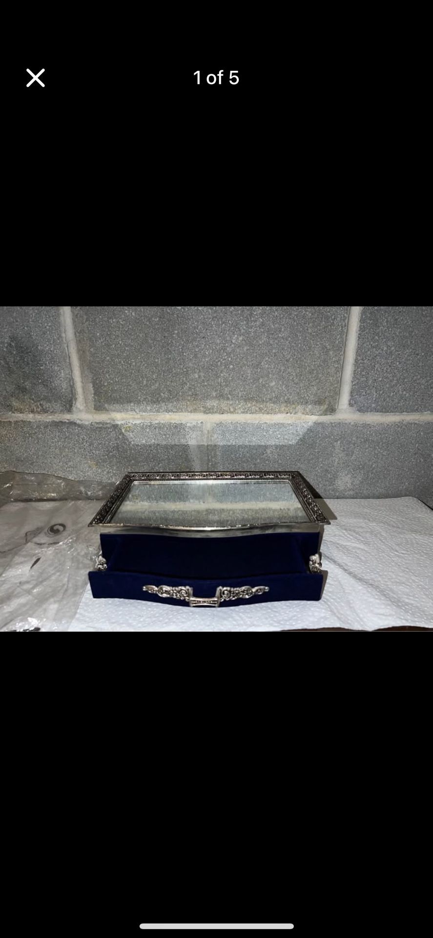 💎 Elegant Velvet & Mirror Jewelry Box – Vintage Glam Storage ✨