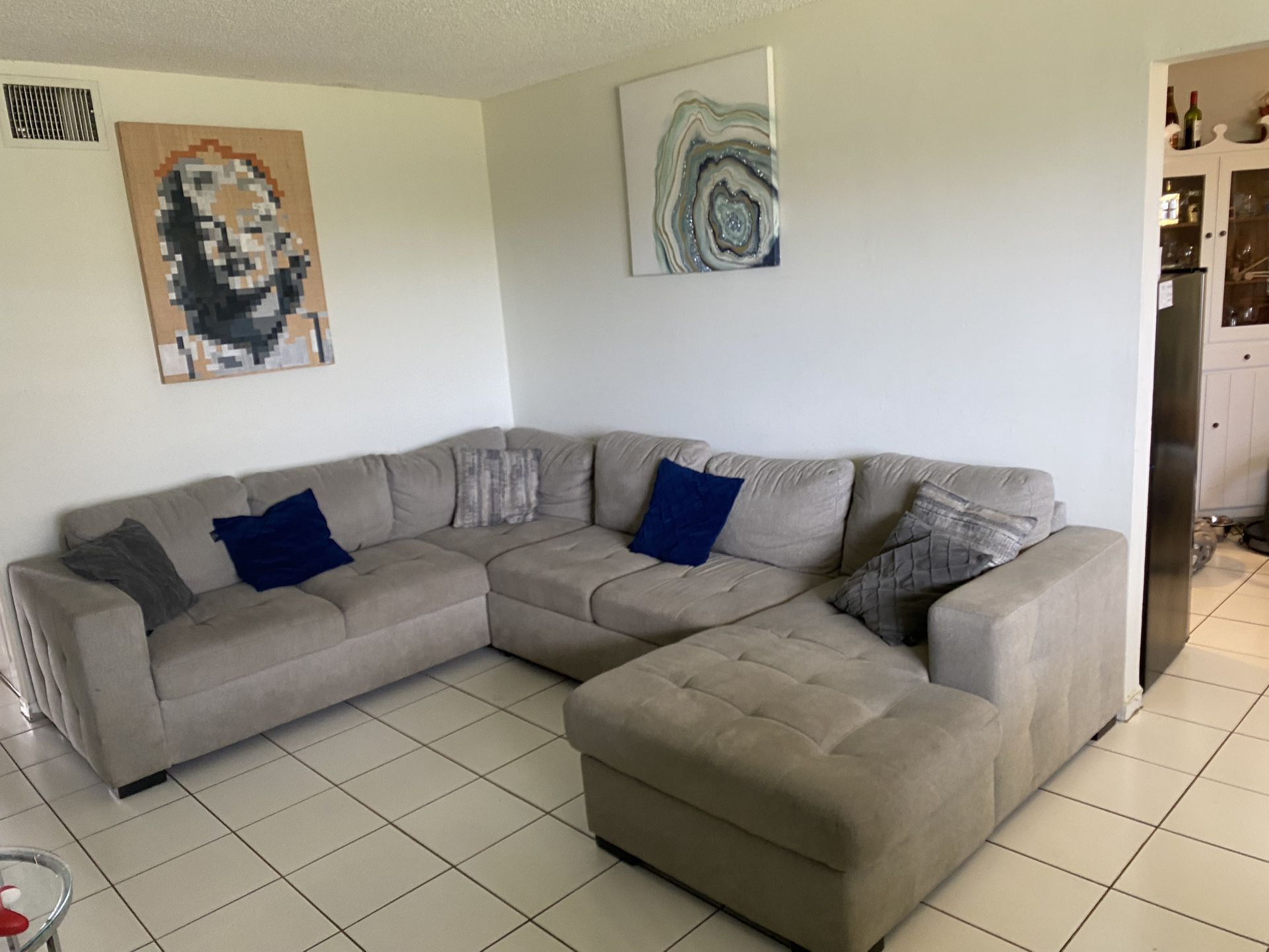 Double Chaise Sleeper Storage Sectional