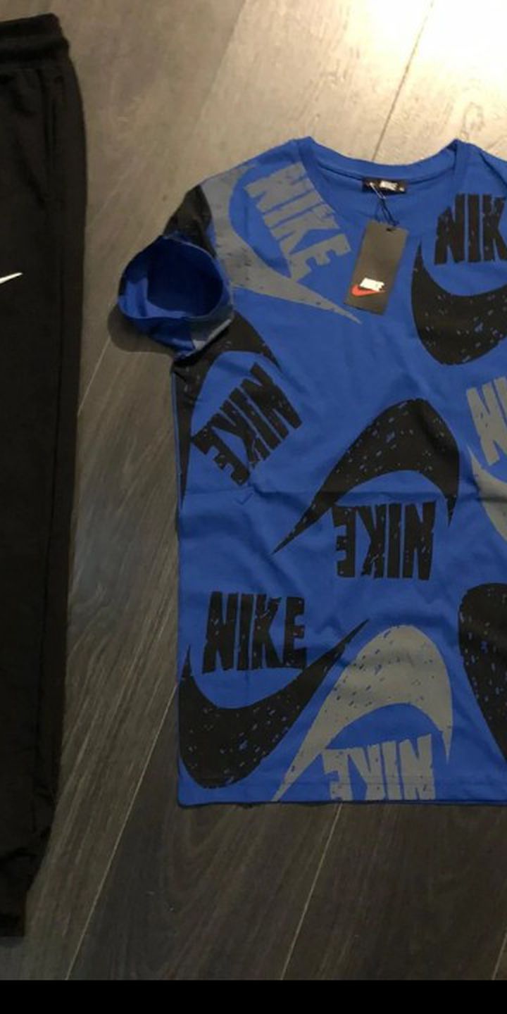 Nike T-shirt And Sweatpants Blue 2X,XL, Large, Medium, Small