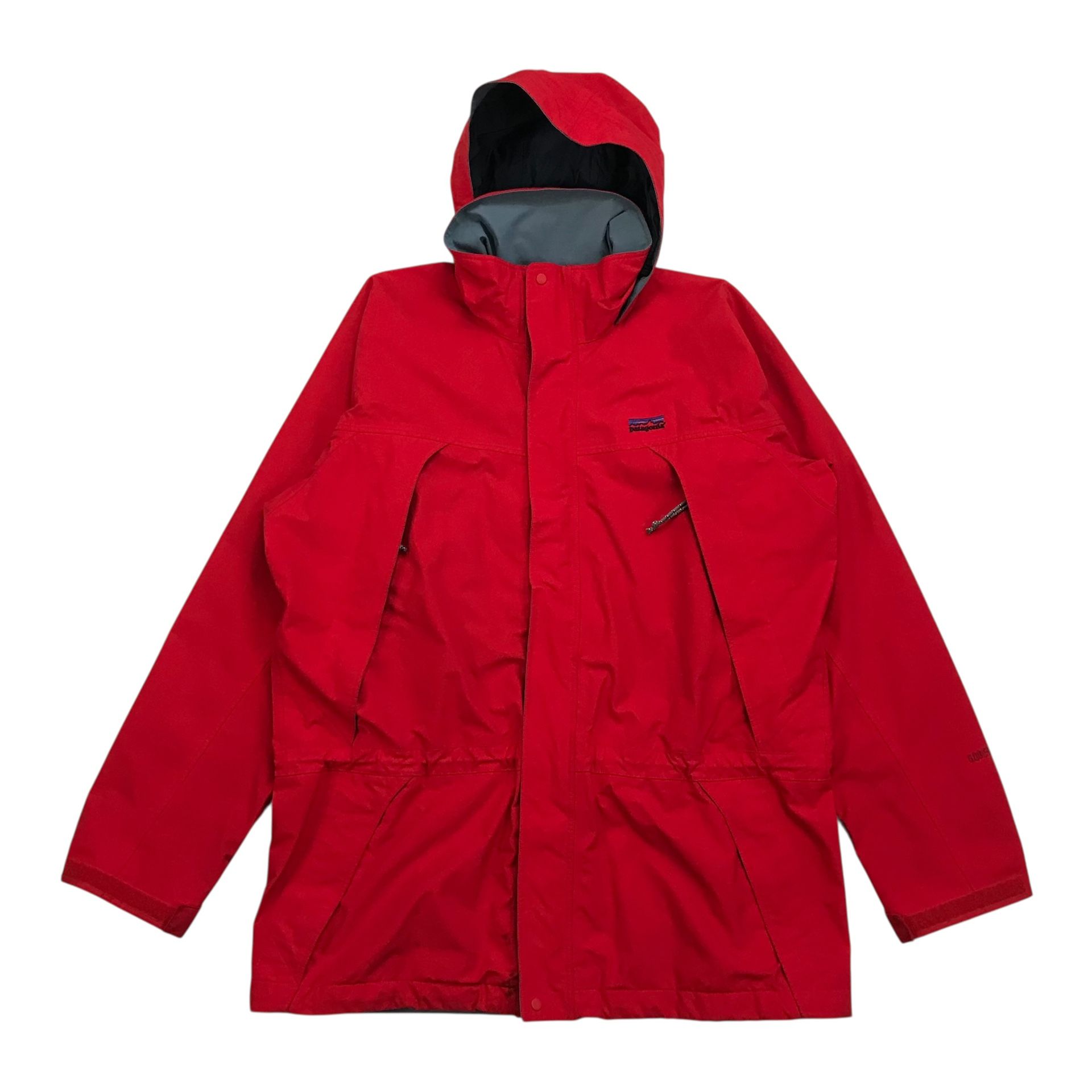 Vintage Patagonia Goretex Rain Jacket Large L Mens Red Windbreaker Hoodie Parka