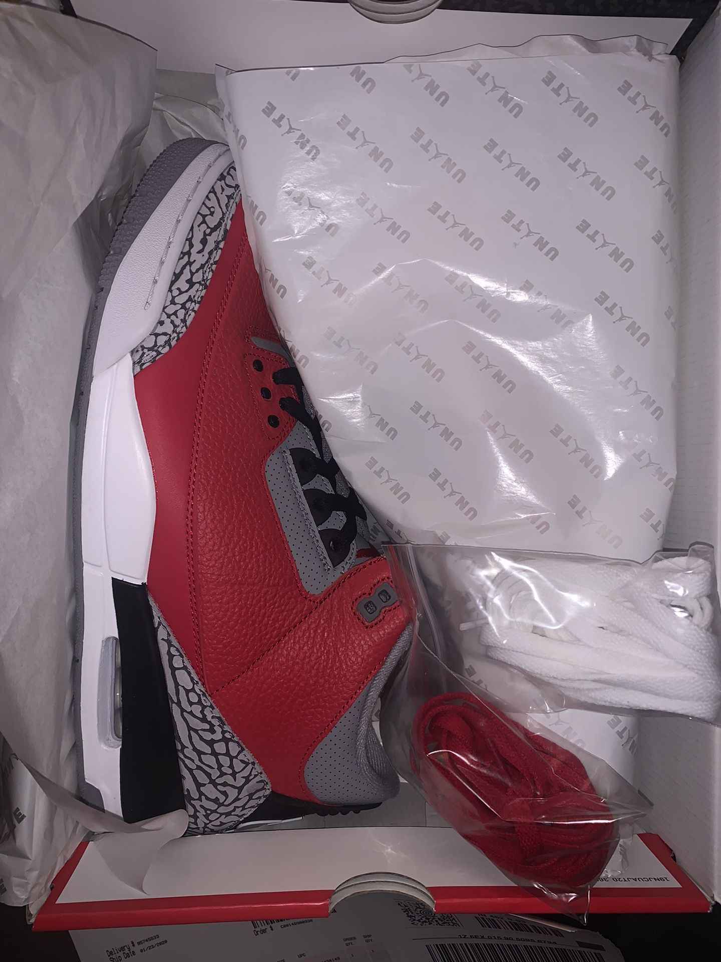 Jordan Retro 3 SE “Unite” Fire Red Size 14 DS