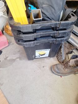 3 small yellow bins
