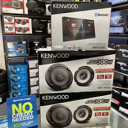 New Kenwood 6.8” Double Din Touchscreen Monitor Car Stereo Receiver + (4) Kenwood 6.5” Speakers {No Credit Easy Financing} 🔊🔥