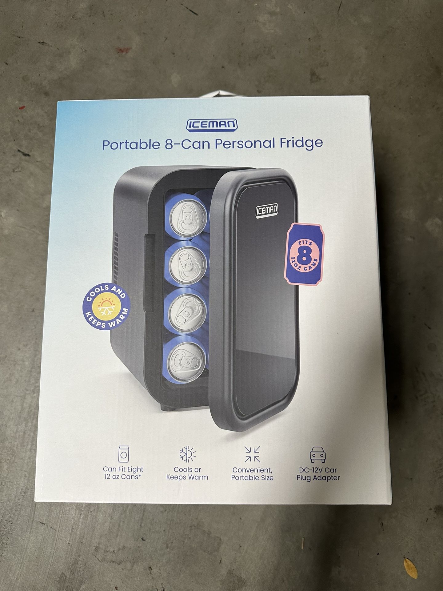 Portable 8 Can Mini Fridge NEW