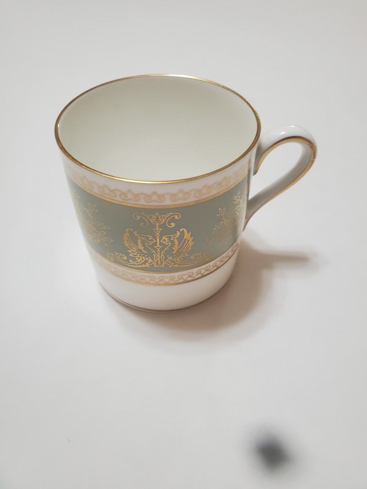 Wedgwood Gold Columbia, Sage Green Demitasse Cup