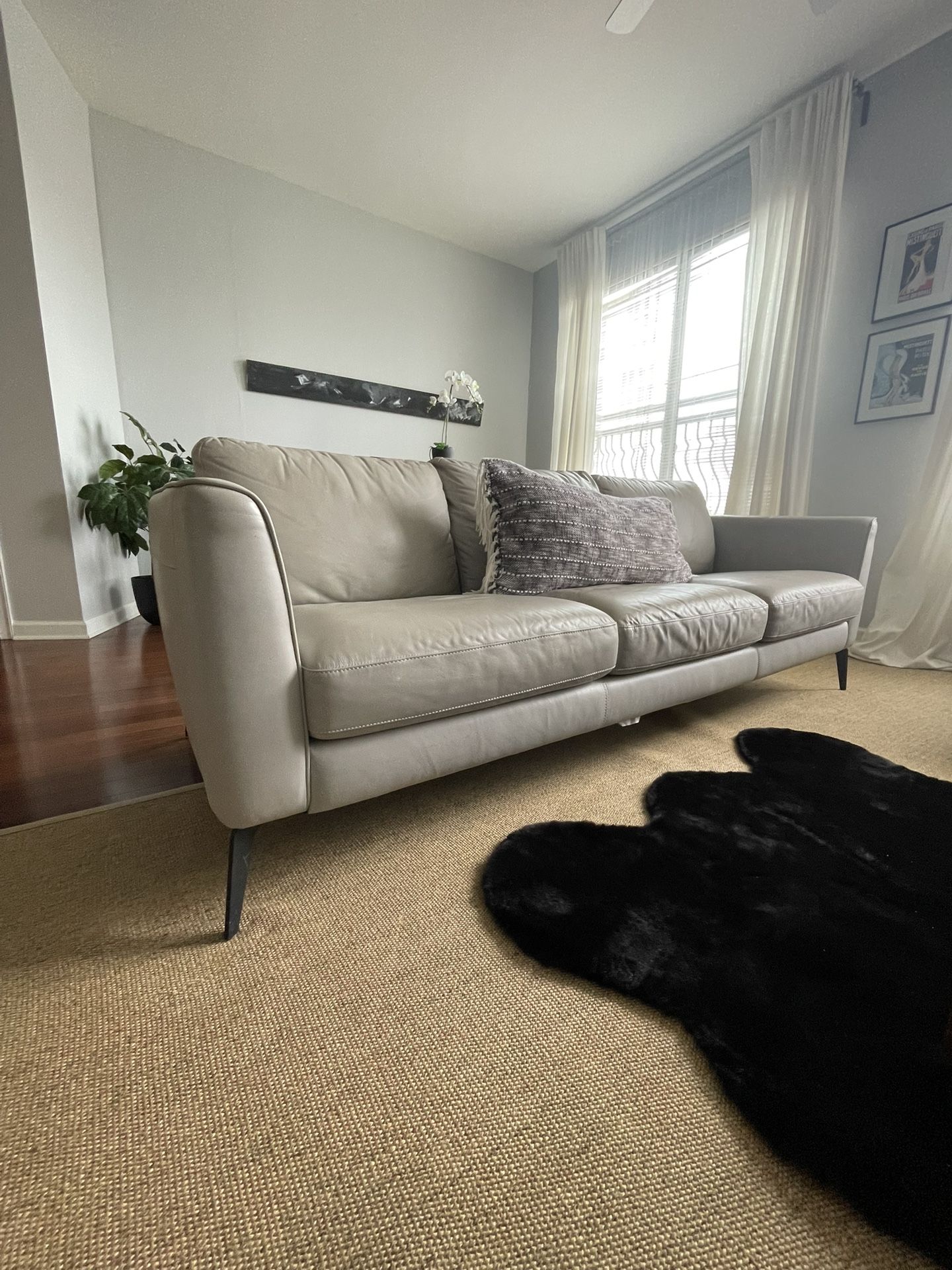 Real Leather Sectional + Loveseat (Macy’s)