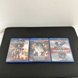 $30 for ALL 3 NEW Marvel Captain America Blu-ray Movies (FACTORY SEALED)