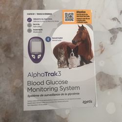 AlphaTrak 3, 8 Piece Pet Blood Glucose Monitoring Kit for Diabetic Cats, Dogs, and Horses All-in-One Solution for in-Clinic Or at Home, with Digital R