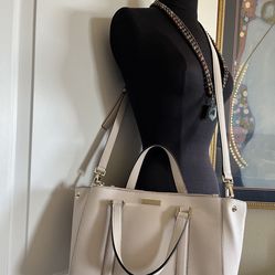 Kate Spade Medium Leather Crossbody Handbag Satchel –Beige Reg $329