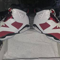 Jordan 6 Retro White/Carmine-Black