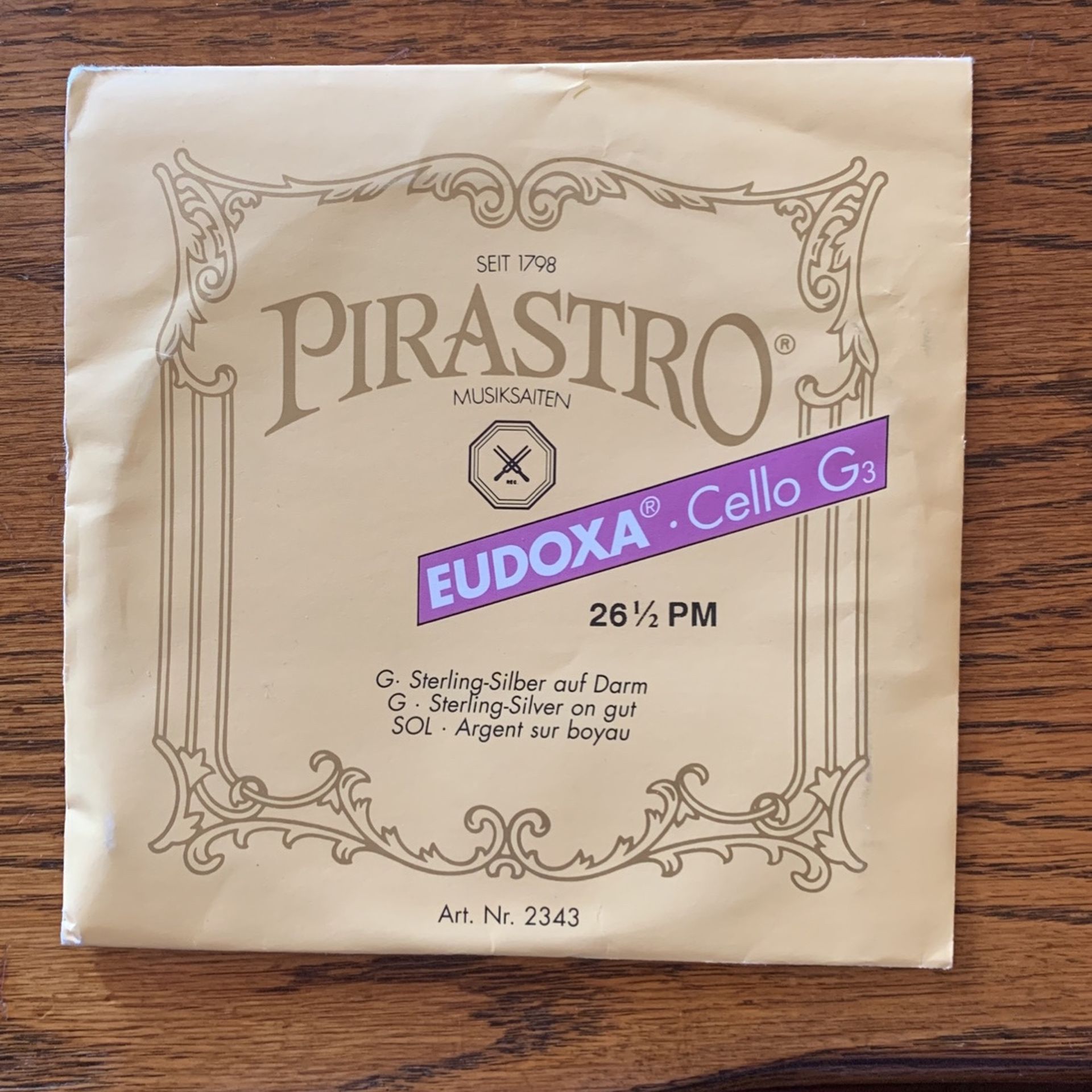 Pirastro eudoxa 4/4 Cello G String New