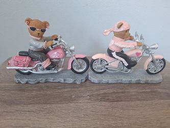 Hamilton Collection Faithful Fuzzies On the Road for a Cure Figurines lot of 2