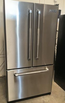 Jenn Air 3 Door Stainless Steel Refrigerator
